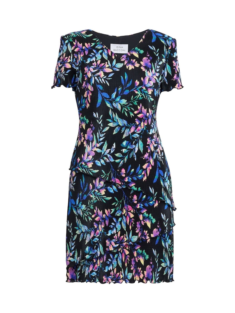 Vestido negro escalonado con diseño plisado Rowan de Gina Bacconi - Imagen 5 de 5 Vestido negro escalonado con diseño plisado Rowan de Gina Bacconi - Imagen 5 de 5