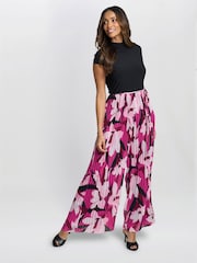 Gina Bacconi Pink Dolores Jumpsuit With Printed Pleated Trousers - Imagen 4 de 6