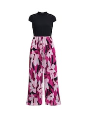 Gina Bacconi Pink Dolores Jumpsuit With Printed Pleated Trousers - Imagen 6 de 6