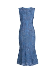 Gina Bacconi Blue Roxanne Corded Dress - Image 5 of 5