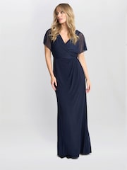 Gina Bacconi Blue Elliot Jersey Maxi Dress - Image 1 of 5