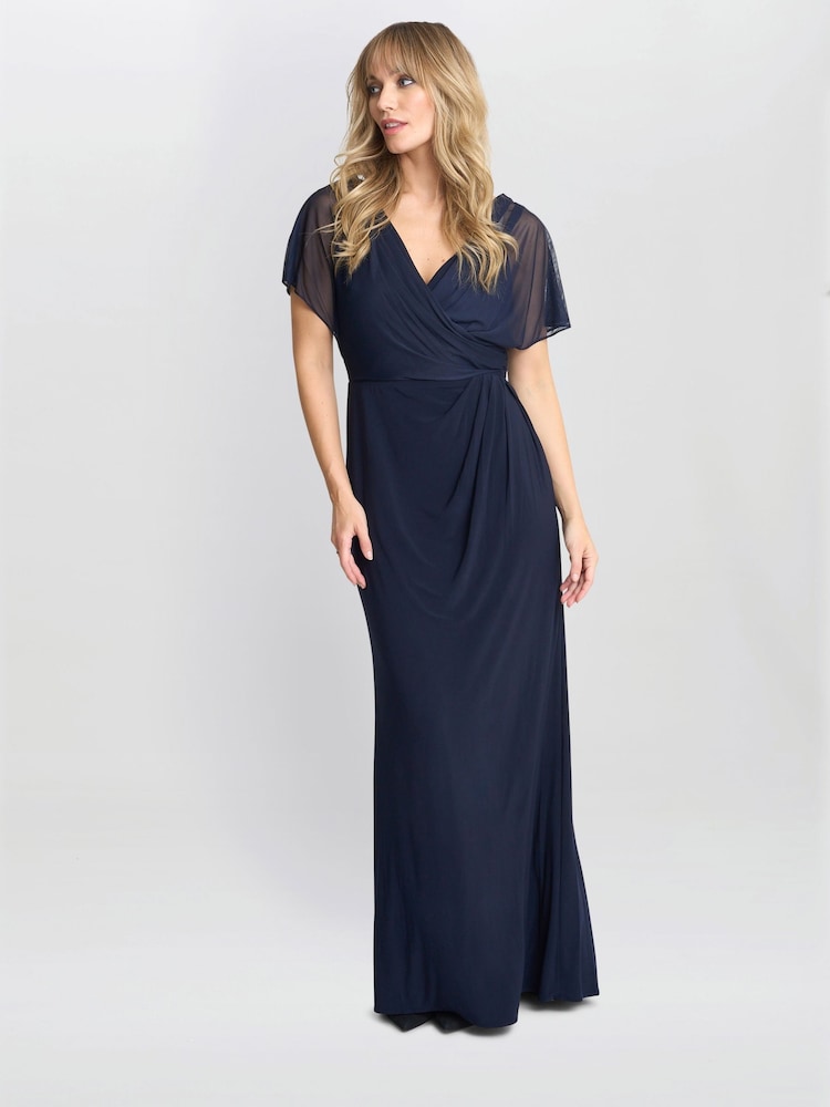 Gina Bacconi Blue Elliot Jersey Maxi Dress - Image 1 of 5