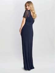 Gina Bacconi Blue Elliot Jersey Maxi Dress - Image 2 of 5
