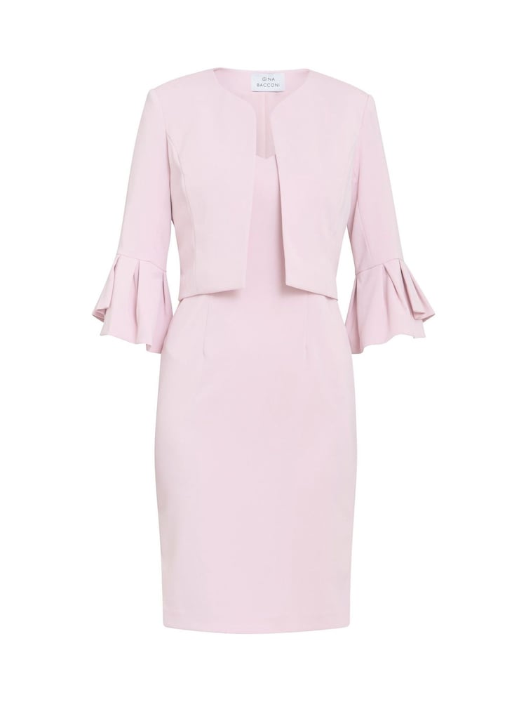 Gina Bacconi Pink Melissa Crepe Dress And Jacket Set - Image 5 of 5