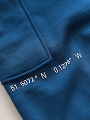 Baker by Ted Baker Oversized Blue Graphic Hoodie and Joggers Set - Image 7 of 7