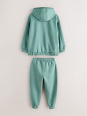 Baker by Ted Baker Green Zip Funnel Neck Sweatshirt and Joggers Set - Image 10 of 15