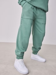 Baker by Ted Baker Green Zip Funnel Neck Sweatshirt and Joggers Set - Image 5 of 15