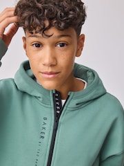 Baker by Ted Baker Green Zip Funnel Neck Sweatshirt and Joggers Set - Image 7 of 15