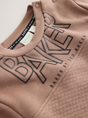 Baker by Ted Baker Stone Quilted Sweatshirt and Joggers Set - Image 6 of 7