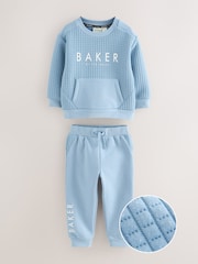 Baker by Ted Baker Blue Quilted Sweater and Joggers Set - Image 12 of 19