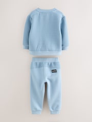 Baker by Ted Baker Blue Quilted Sweater and Joggers Set - Image 13 of 19