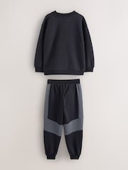 Baker by Ted Baker Oversized Black Graphic Sweatshirt and Joggers Set - Image 2 of 7