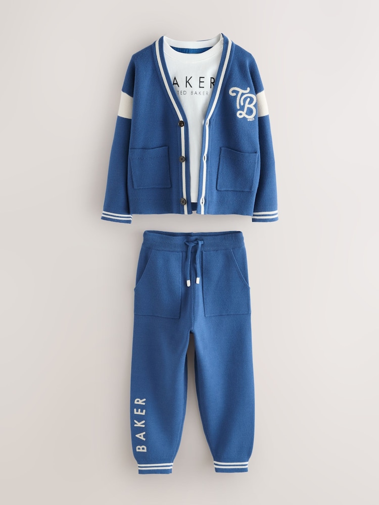 Baker by Ted Baker Knitted Cardigan, T-Shirt and Joggers Set - Image 1 of 9