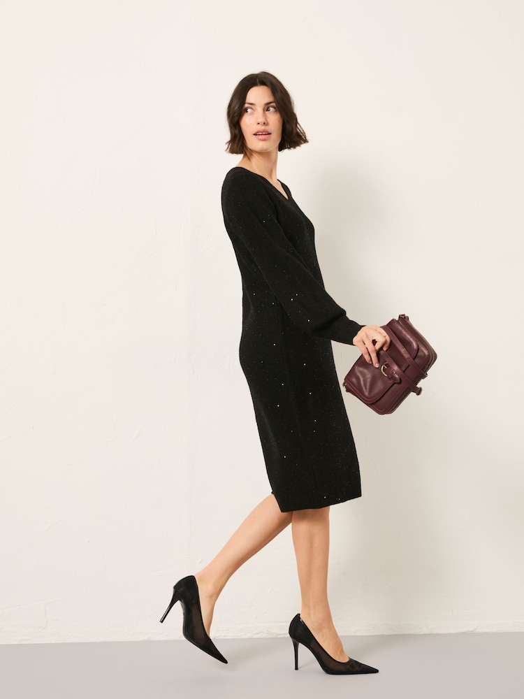 fat face knitted dress Buy FatFace Black Sparkle Knit Midi Dress from Next USA