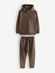 Baker by Ted Baker Oversized Brown Hoodie and Joggers Set - Image 1 of 5