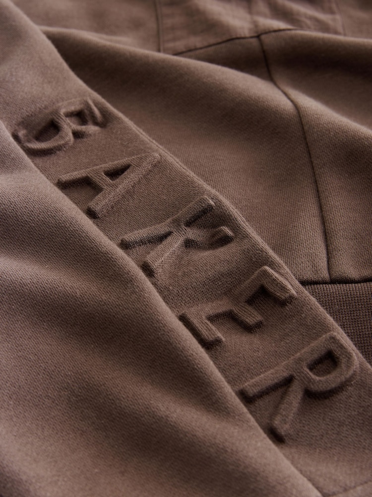 Baker by Ted Baker Oversized Brown Hoodie and Joggers Set - Image 5 of 5