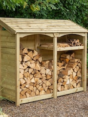 Rowlinson Natural Premium Heritage Double Garden Log Store - Image 1 of 6