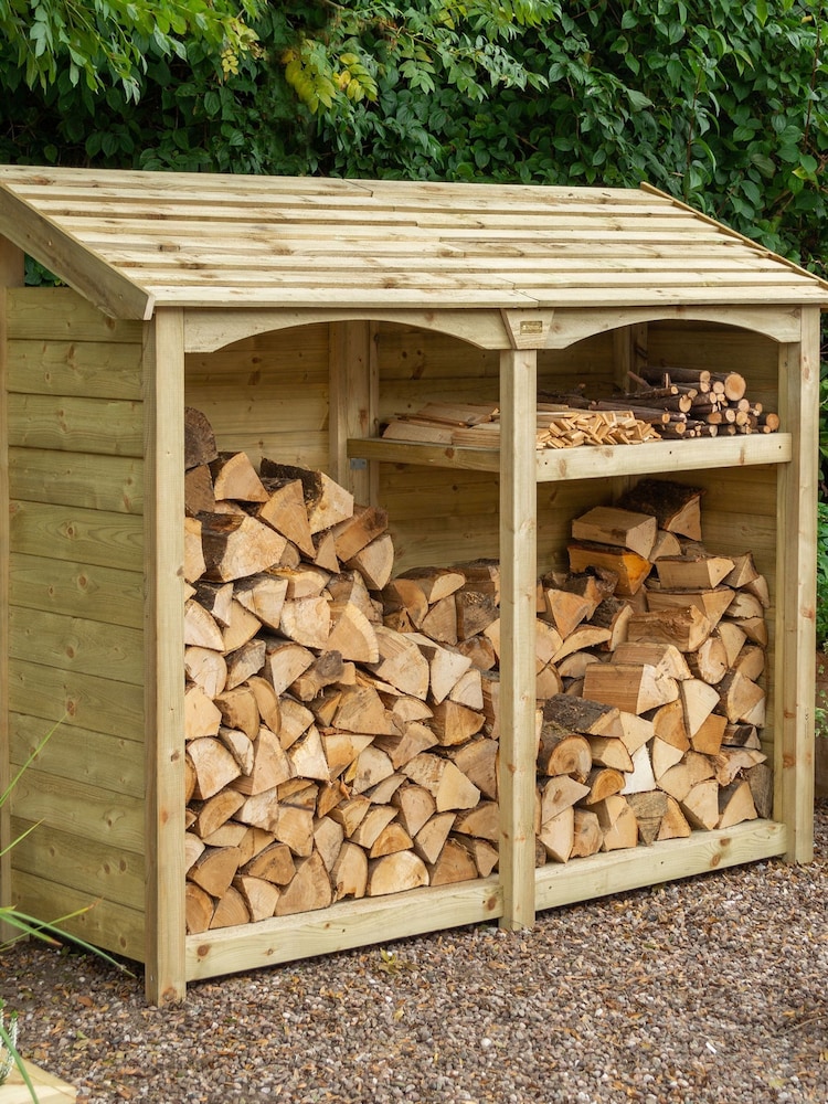 Rowlinson Natural Premium Heritage Double Garden Log Store - Image 1 of 6
