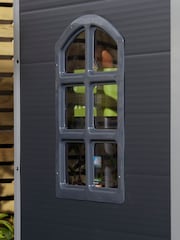Rowlinson Dark Grey 8 x 6ft Airevale Plastic Garden Shed with Foundation Kit - Image 3 of 6