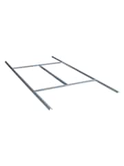 Rowlinson Light Grey 8 x 6ft Airevale Plastic Garden Shed with Foundation Kit - Image 5 of 6