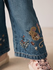 Dark Blue Mouse Embroidered Jeans (3mths-7yrs) - Image 4 of 10