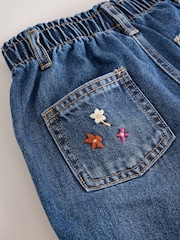 Dark Blue Mouse Embroidered Jeans (3mths-7yrs) - Image 9 of 10