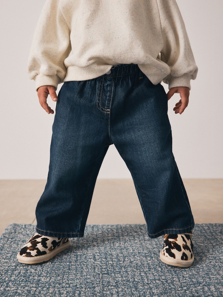 Denim Dark Wash Wide Leg Jeans (3mths-7yrs) - Image 1 of 4