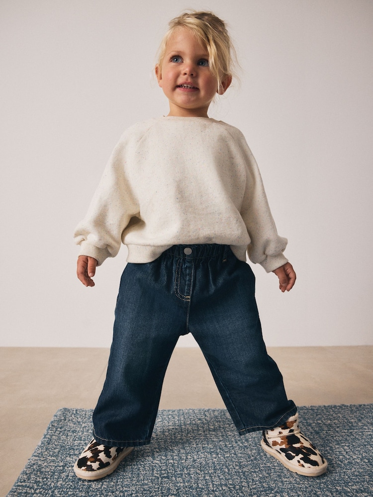 Denim Dark Wash Wide Leg Jeans (3mths-7yrs) - Image 2 of 4