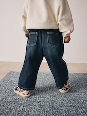 Denim Dark Wash Wide Leg Jeans (3mths-7yrs) - Image 3 of 4