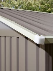 Rowlinson Light Grey Trentvale 8 x 6ft Metal Garden Apex Shed with Assembly - Image 5 of 6