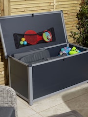 Rowlinson Dark Grey Airevale 4x2ft Plastic Garden Cushion Box with Assembly - Image 1 of 6