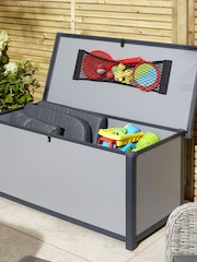 Rowlinson Light Grey Airevale 4x2ft Plastic Garden Cushion Box with Assembly - Image 1 of 6