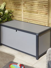 Rowlinson Light Grey Airevale 4x2ft Plastic Garden Cushion Box with Assembly - Image 2 of 6