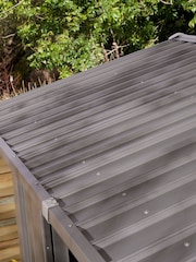 Rowlinson Grey Brentvale 10 x 8ft Metal Garden Apex Shed - Image 6 of 6