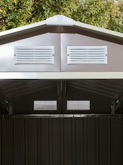 Rowlinson Light Grey Trentvale 6 x 4ft Metal Garden Apex Shed with Foundation Kit - Image 3 of 6