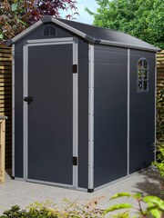 Rowlinson Dark Grey Airevale 4x6ft Plastic Garden Shed Foundation Kit Assembly - Image 2 of 7