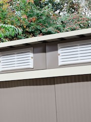 Rowlinson Light Grey Trentvale 6 x 4ft Metal Garden Pent Shed with Foundation Kit - Image 3 of 6