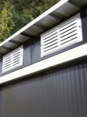 Rowlinson Dark Grey Trentvale 6 x 4ft Metal Garden Pent Shed, Foundation Kit & Assembly - Image 3 of 6