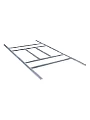 Rowlinson Dark Grey Trentvale 10 x 8ft Metal Garden Apex Shed, Foundation Kit & Assembly - Image 5 of 6