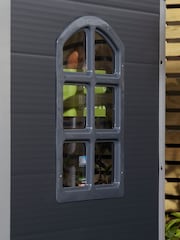 Rowlinson Dark Grey 6 x 4ft Airevale Plastic Garden Shed with Foundation Kit - Image 3 of 6