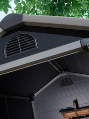 Rowlinson Dark Grey 6 x 4ft Airevale Plastic Garden Shed with Foundation Kit - Image 4 of 6