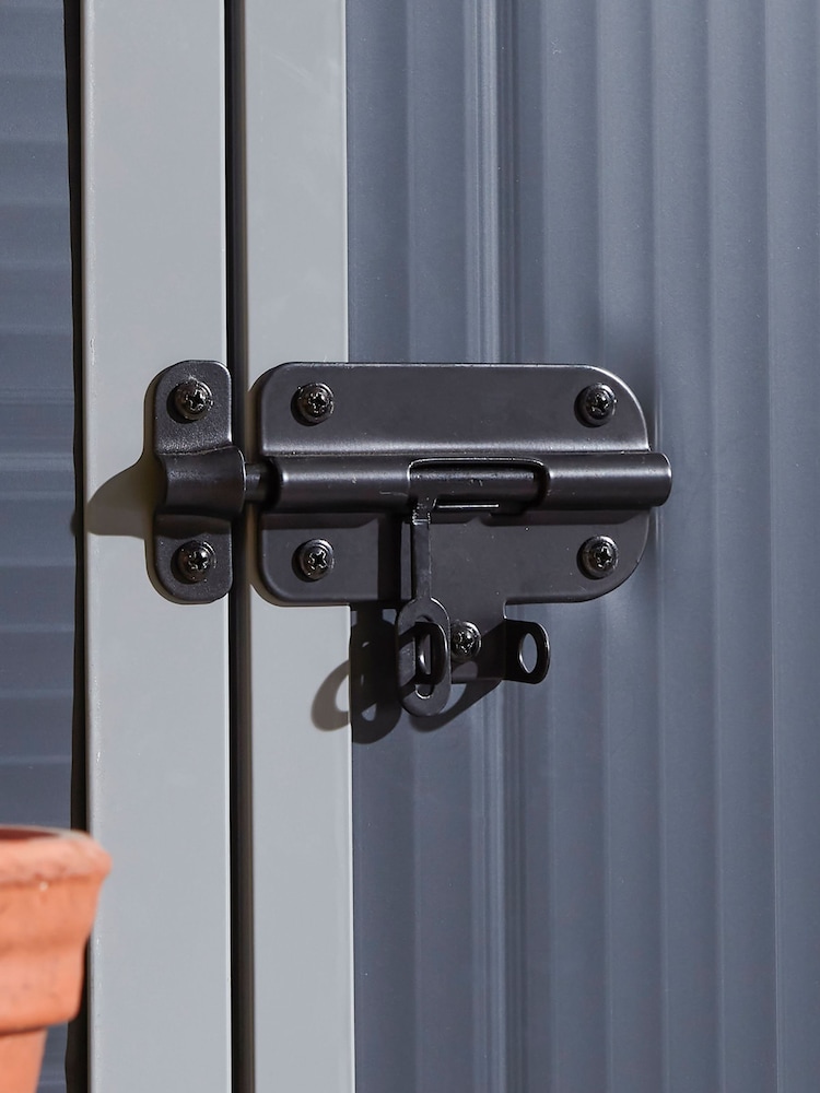 Rowlinson Dark Grey Airevale 6 x 4ft Plastic Garden Apex Shed with Assembly - Image 6 of 6