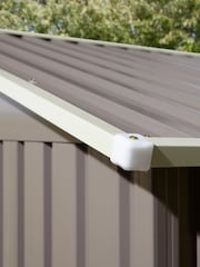 Rowlinson Light Grey Trentvale 10 x 8ft Metal Garden Apex Shed with Foundation Kit - Image 3 of 6