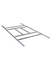 Rowlinson Light Grey Trentvale 10 x 8ft Metal Garden Apex Shed with Foundation Kit - Image 5 of 6
