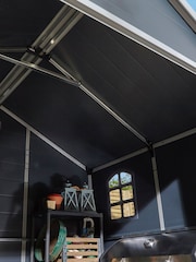 Rowlinson Dark Grey Airevale 8 x 6ft Plastic Garden Apex Shed with Assembly - Image 5 of 6
