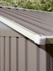 Rowlinson Light Grey Trentvale 10 x 12ft Metal Garden Apex Shed with Assembly - Image 5 of 6