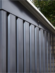 Rowlinson Dark Grey Trentvale 6 x 4ft Metal Garden Pent Shed with Foundation Kit - Image 3 of 6