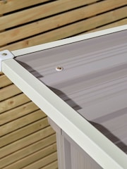 Rowlinson Light Grey Trentvale 6 x 4ft Metal Garden Pent Shed with Assembly - Image 3 of 6