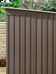 Rowlinson Light Grey Trentvale 6 x 4ft Metal Garden Pent Shed with Assembly - Image 6 of 6