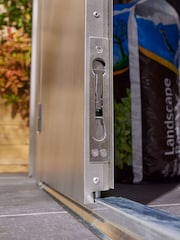 Rowlinson Grey Brentvale 10 x 10ft Metal Garden Apex Shed, Foundation Kit & Assembly - Image 4 of 6